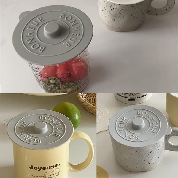 3 st Silikonlock Mattskydd Kopplock Anti-damm Muggskydd Återanvändbara Dricksglas Koppskydd för Muggar Te Kaffe Kopp