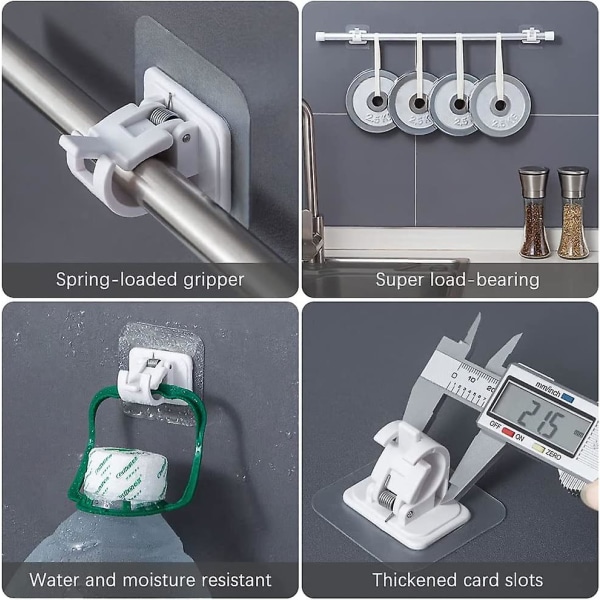 Gardinstångsfästen 8 st vita