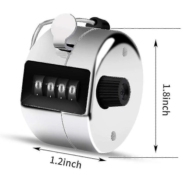12 stk. Håndteller 4-sifret rundeteller 4 PCS
