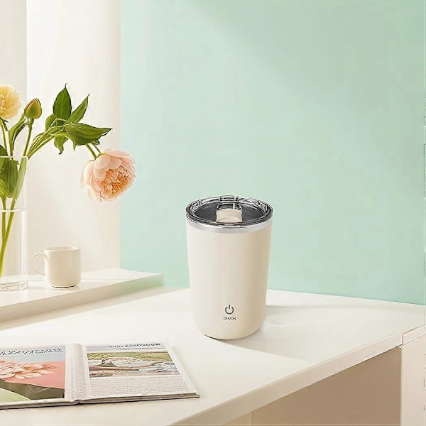 350ml Automatisk Blender Kaffe Mjölk Juice Blender Elektrisk Rostfritt Stål Off-white