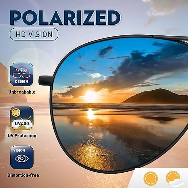 Polarisoidut aurinkolasit - Unisex Pilot aurinkolasit UV400