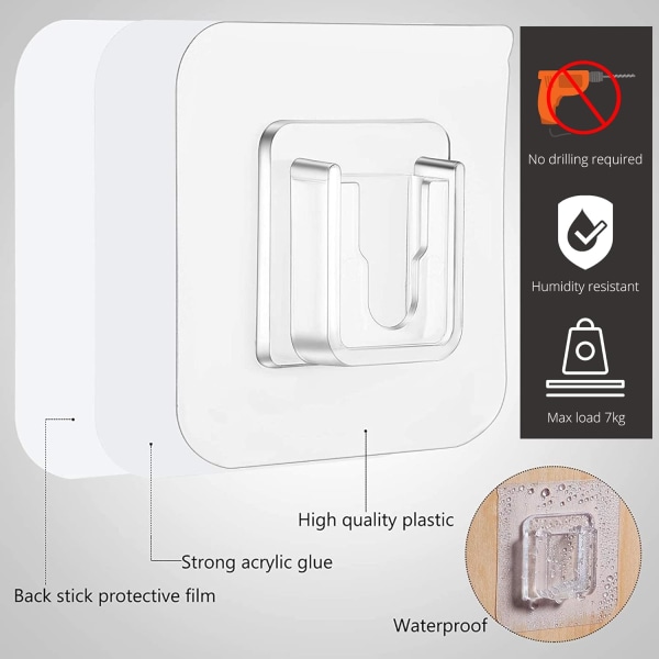 Paket med 10 självhäftande klistermärken Ersättning för väggmonterad toalett