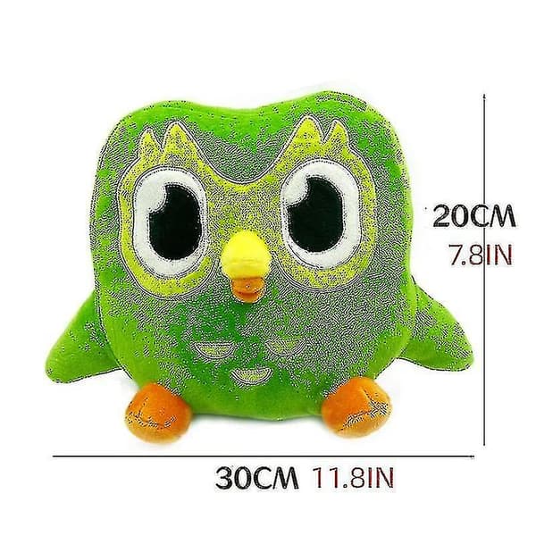 Vihreä Pöllö Pehmolelu - 30cm × 20cm (P × K)