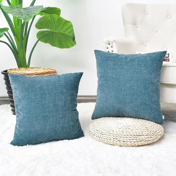 Set of 2 Cushion Covers, 22" x 22" for Sofa, Home Decor, Solid