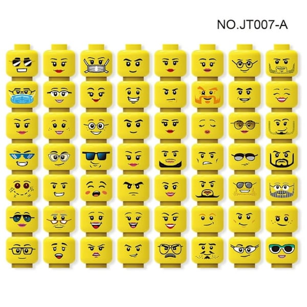 56pcs Minifigure Expressions Set Minifigures Ninja Mini Figures Blocks