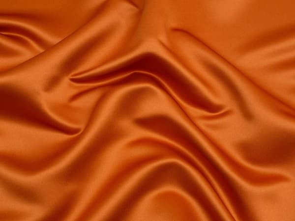 Minerva Classique Duchess Sateng Stoff Brennt Oransje - per meter Burnt Orange