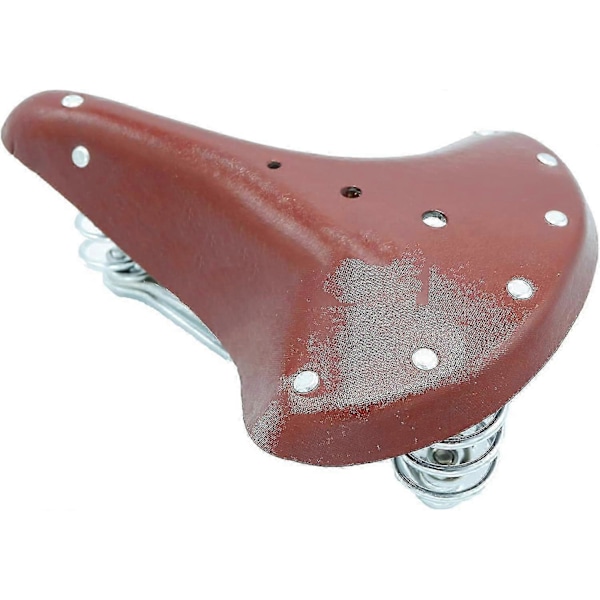 Klassisk brun sadel för vårcykel Comfort Cruiser cykelsadel med fjädring vadderad unisex - JS