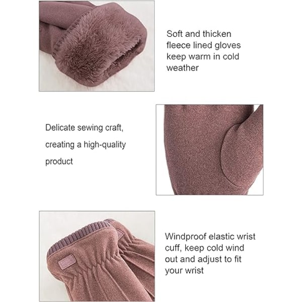 Naisten lämpimät talvikosketusnäyttöhanskat Elasti Soft Thermal