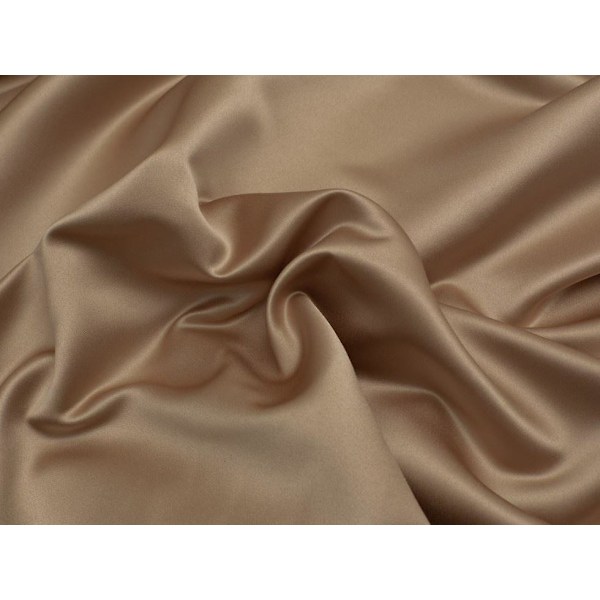 Minerva Classique Duchess Satin Tyg Kaffe - per meter Coffee