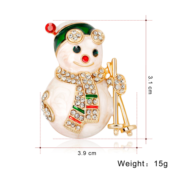 Fashion cartoon Christmas snowman brooch, versatile Christmas