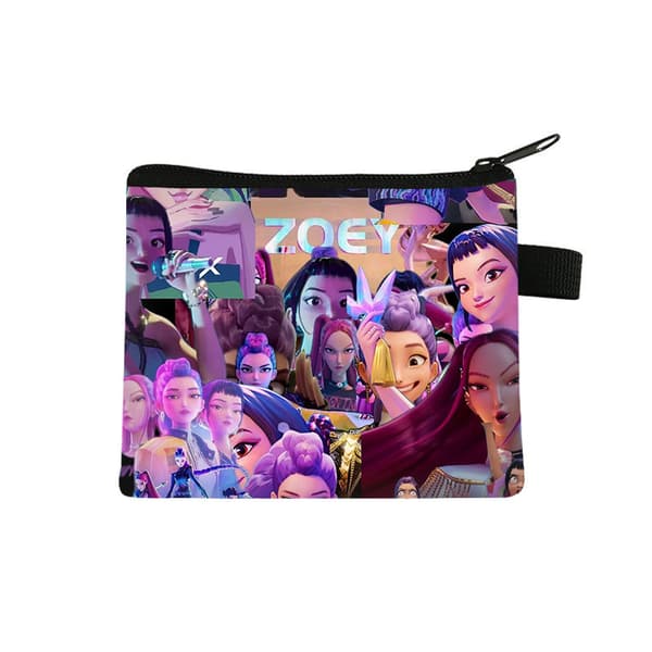 KPOP Witcher Piger Print Pung/Kortholder med Lynlås - 17