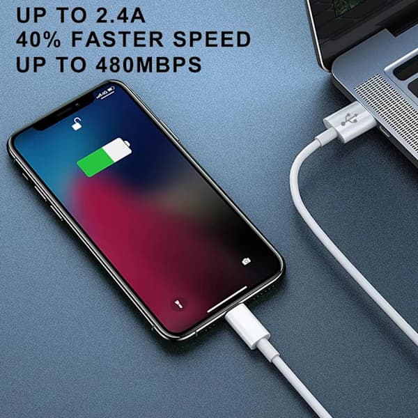 iPhone Ladekabel 2-pak 1M Ladeledning Højhastigheds Data Synkronisering USB-kabel til iPhone 14 13 12 11 Pro,as