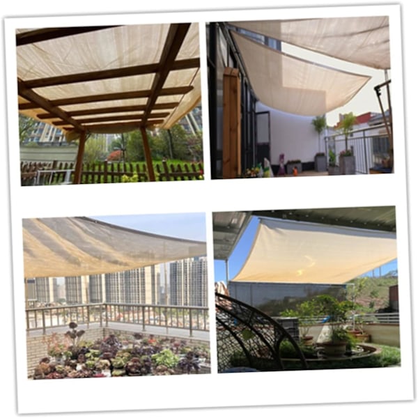1 st Skuggnät Trädgårdsskuggnät med Öljett Trädgårdsskuggnät för Växtskugga Utomhus Pergola Solskydd för Uteplatser Skugga 2x2m