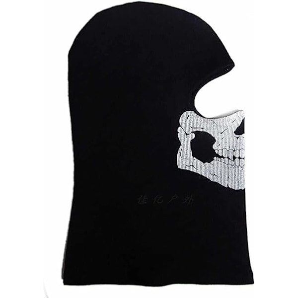 Ghost Mask Skull Balaclava Pääkallo Naamio Kokopää Hiihtomaski Neulottu Tuulenpitävä Lämpimämpi Päähine Pyöräilyyn Rullalautailuun Moottoripyöräilyyn Lumilautailuun Ulkoiluun