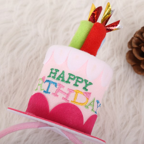 Grattis på födelsedagen pannband, Tiara med minihatt för födelsedag,