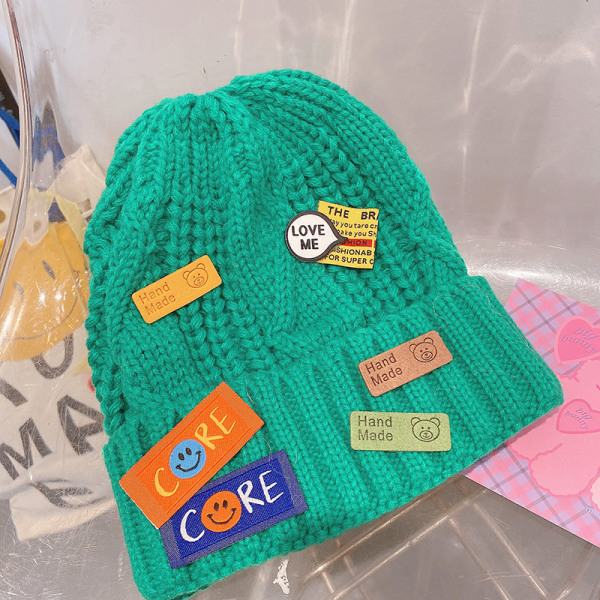 2pcs Personalized creative colorful crochet woolen hat with