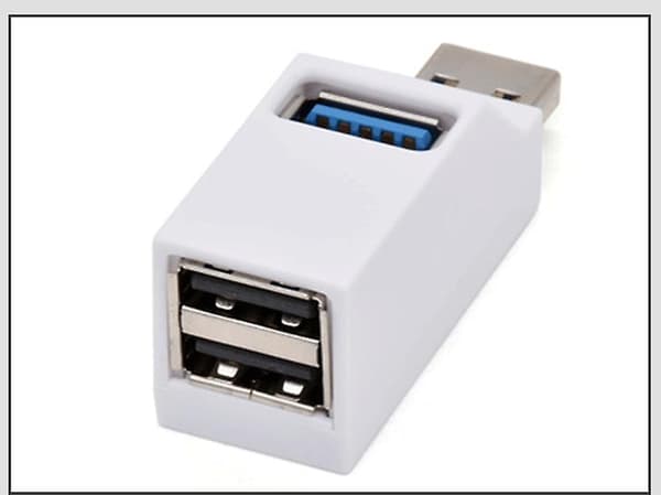 2 st 3-Port USB 3.0 Hub Portabel Höghastighets Splitter Box För PC Notebook Laptop 1pc White