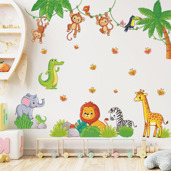 Wall Stickers Jungle Animals Vine Wall Sticker Koala Lion