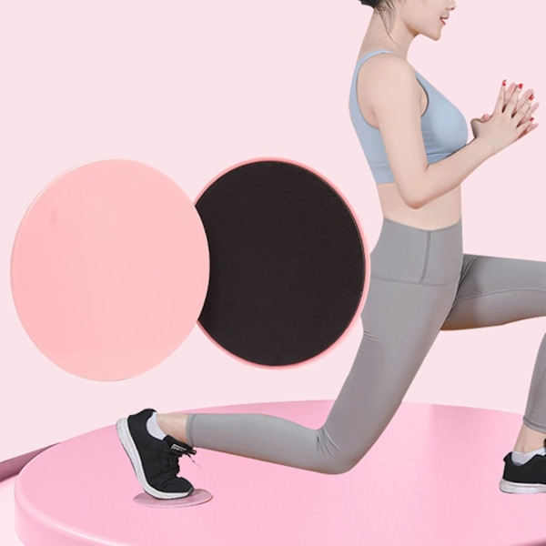 Dobbeltsidede Glidende Diske Core Sliders Ultimativ Core Træner Gym, Tæppe og Hårdt Gulv Trænings Glidende Diske Dobbelt Hjem Pink