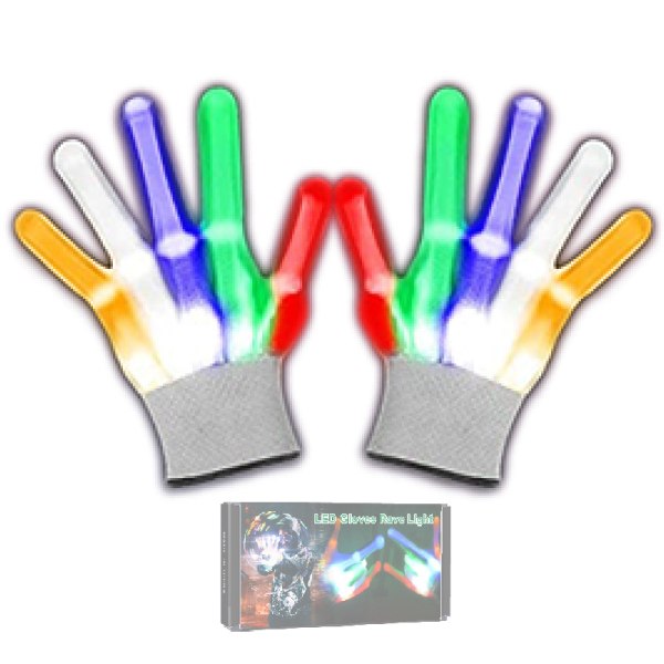 LED-hansker, LED-flerfarge-blinkhansker, blinkende skjelett