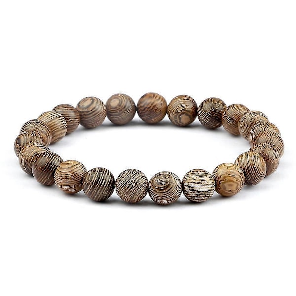 Herre Perlearmbånd Naturlig Tigerøje Sten Helbredende Energi Armbånd 8mm Lava