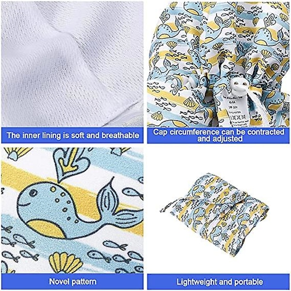 Baby Solhatt Barnkeps med Nackskydd Bomullshatt Anti-UV Utomhus Strandhatt Flicka Pojke（M）