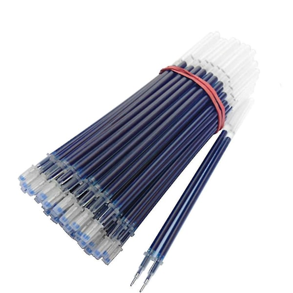 20/50/100 kpl/erä Sininen Musta Punainen Geelikynien Pyyhittävä Täyttövarsi Pyyhittävä - blue - 0.5mm 100pcs