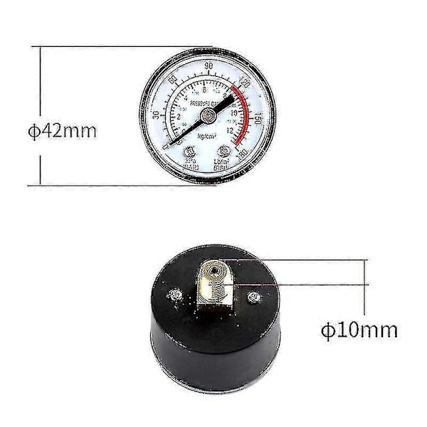 90-120psi Luftkompressor Grenrör Regulator Mätare Tryck Tålig Strömbrytare