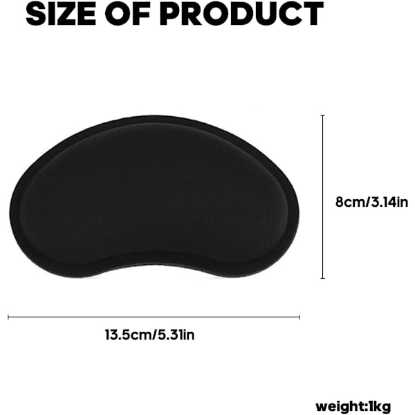 1 Styck Handledsstöd för Mus Handledsstöd med Memory Foam Ergonomisk för att Avlasta Handleden Svart Pad Set Handledsstöd för Mus