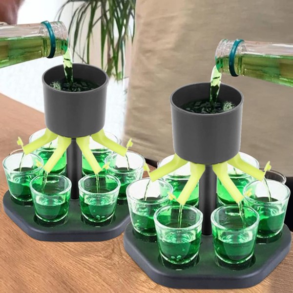 6 shot glass dispenser and holder