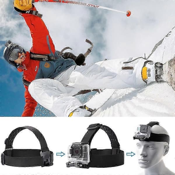 Hodebånd for GoPro-kamera og mobil