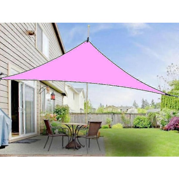 Trekantet solsejl, vandtæt baldakin til terrasse, UV-beskyttende markise til have og baghave Pink 6x6x6
