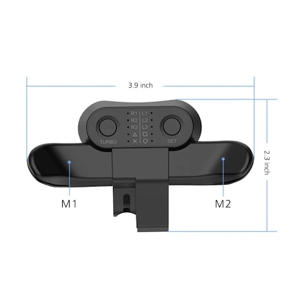 For PS4 Forlenget Gamepad Bakre Knapp Feste Kontroller, A