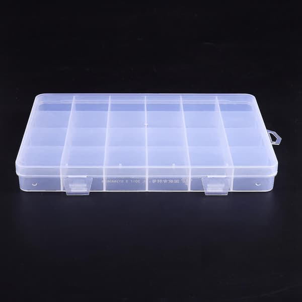 24 Rom Plastboks Smykker Perle Oppbevaringsbeholder