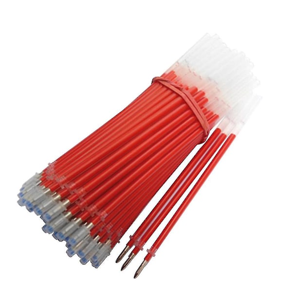 20/50/100 kpl/erä Sininen Musta Punainen Geelikynien Pyyhittävä Täyttövarsi Pyyhittävä - red - 0.5mm 100pcs