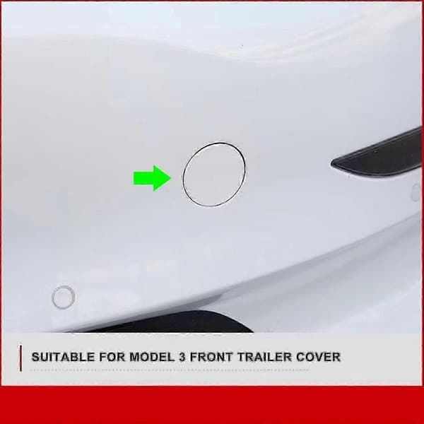 Frontdeksel for slepekrok til Tesla Model 3, svart erstatningsdeksel (1460701-00-b) gray