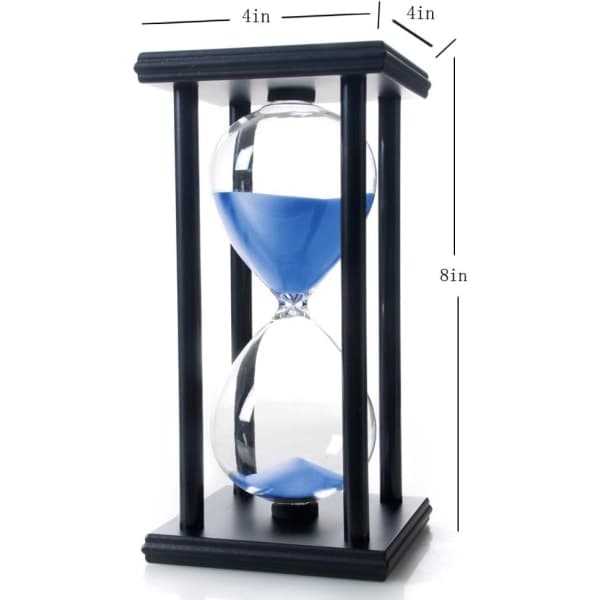 60 minuters sandur, træ sandur, blå