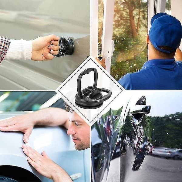 2 stk Sugekopp Dent Puller Håndtak Løfter Bil Dent Puller Fjerner For Bil Dent Reparasjon, Glass, Fliser, Speil black