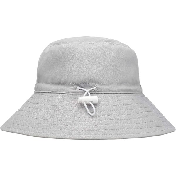 Baby Solhatt Smile Face Småbarn UPF 50+ Solskyddande Bucket Hat Fin Strandhatt för Baby Flicka Pojke Justerbar Keps Gray