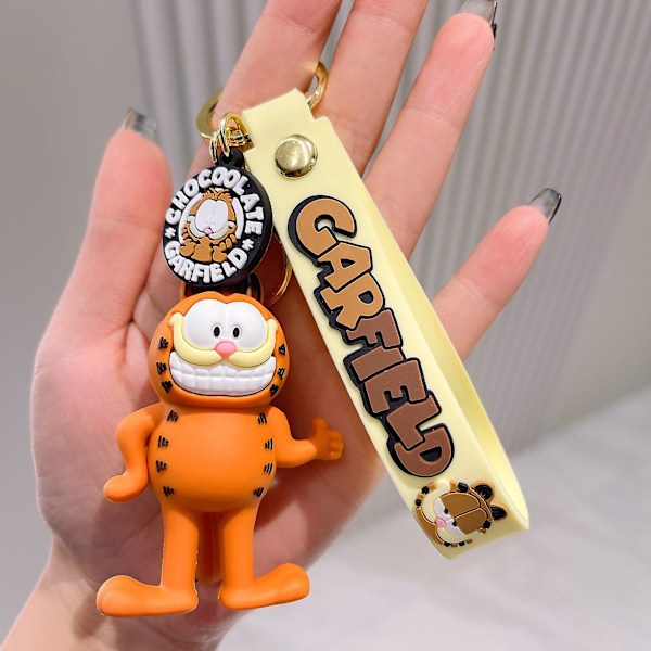 Tegneserie Anime Garfield Nøglering, Sød Rygsæksvedhæng, Kreativ Sammensætning like