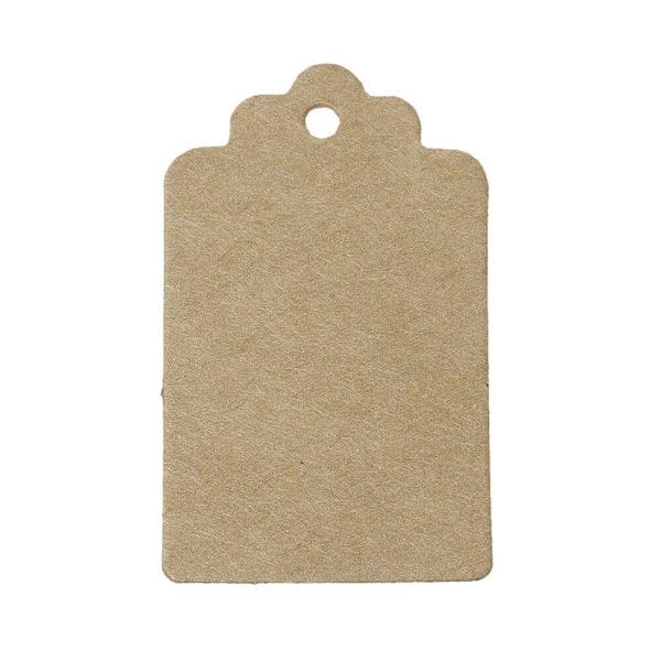 100x pappersetiketter - brun brun