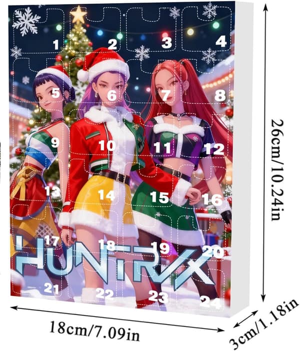 KPOP Witcher Julekalender Blind Box, 24-dagers Julekalender, Akryl Flat Nøkkelring Stil - 03