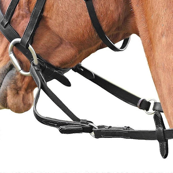 Shires Fleksible Læder Heste Tøjler Black Cob Full
