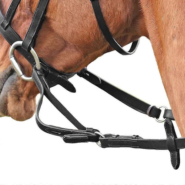 Shires Fleksible Lær Hestereimer Black Cob Full