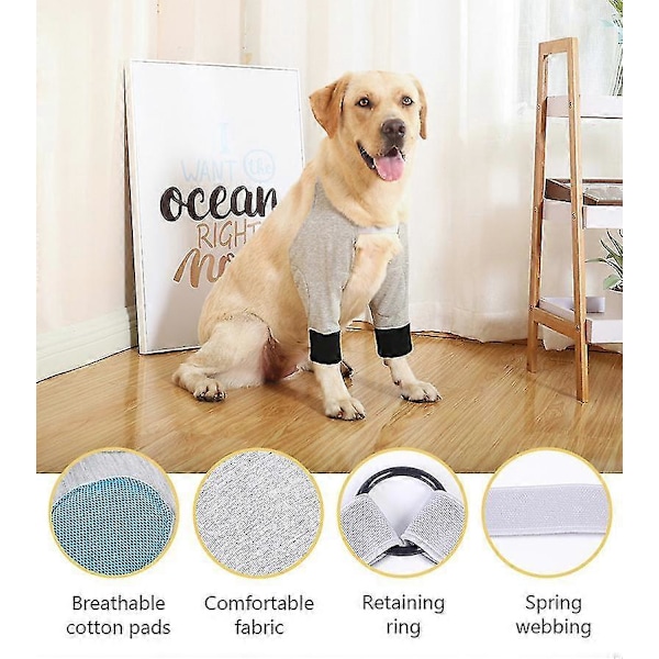Hund Främre Benstöd Hund Armbågsskydd Stödremmar För Läkning Skyddar Mot Skador Och Vrickningar Blue XXL