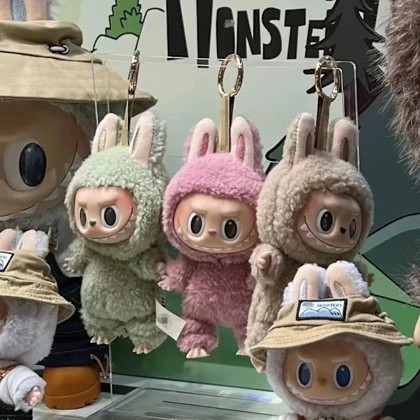 6-pack FÖR POP MART LABUBU Monster Spännande Macaron Plyschdocka Leksak Överraskningsbox