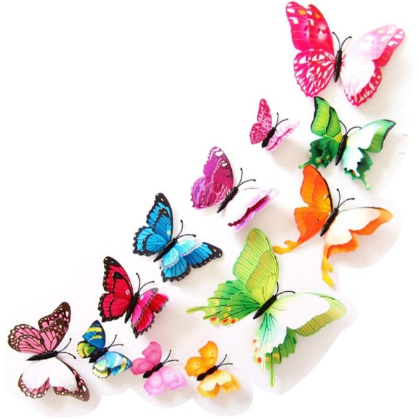 3D Butterfly Wall Stickers DIY Butterfly Stickers Avtakbare