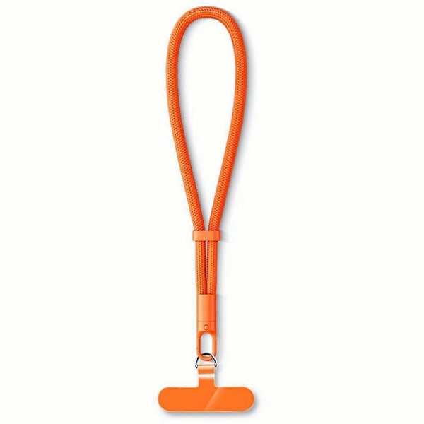 7 mm justerbar håndledsrem med selvlåsende telefon-snor med Tether Tab, 360-graders roterende krog - Or Orange