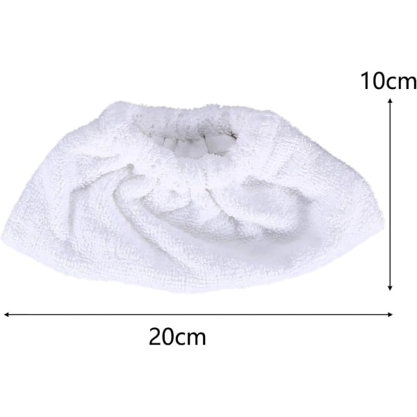 4-pack mikrofiberångrengöringstillbehör för manuellt munstycke, svampdukset, svampbomullsöverdrag, kompatibel med de flesta ångrengörare (vit)