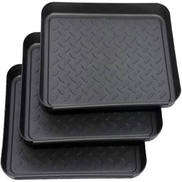 Kenkäteline, 3 kpl, muovinen kenkien valuma-allas, pieni kenkämatto, valuma-alusta, hylly, kenkäalusta, valuma-allas, 35x27x3 cm